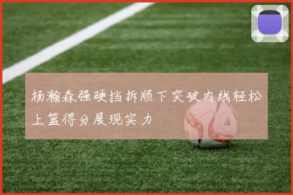 杨瀚森强硬挡拆顺下突破内线轻松上篮得分展现实力